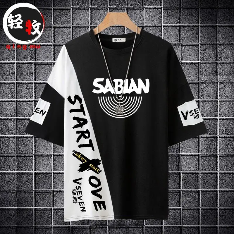 

Ibanez Lincoln Sabian Band Tama Ro ort Sve T-irt Casual Five-Quarter Sve Top for Men Cartoon Anime Loose Fit Cotton
