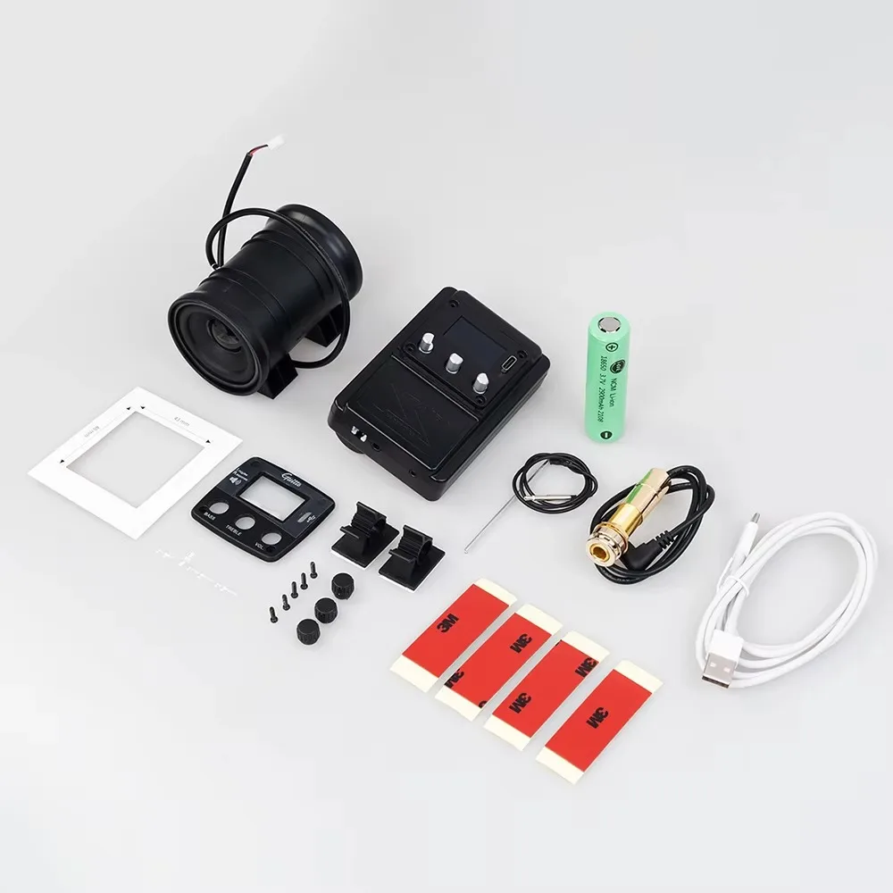 Guitto GGP-04 Acoustic Guitar Vibration Pickup with IR 3-Band EQ | Multi-Functional Sensor for Live Streaming, Recording