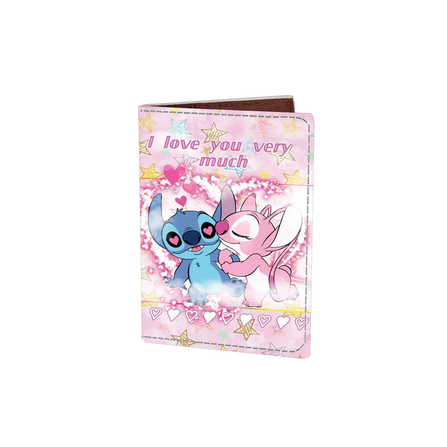 Cartoon Travel Accessories Disney Stitch Passport Holder PU Leather Women Travel Passport Cover Case Card ID Holders