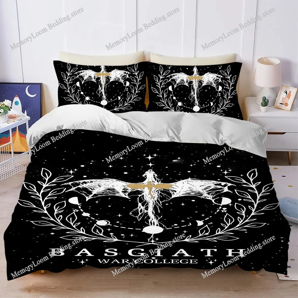 

Fantasy Novels F-Fourth-Wings Duvet Cover Set Home Style Bedding Soft Laundry Cotton Bed Student Dormitory Gift Home Textile