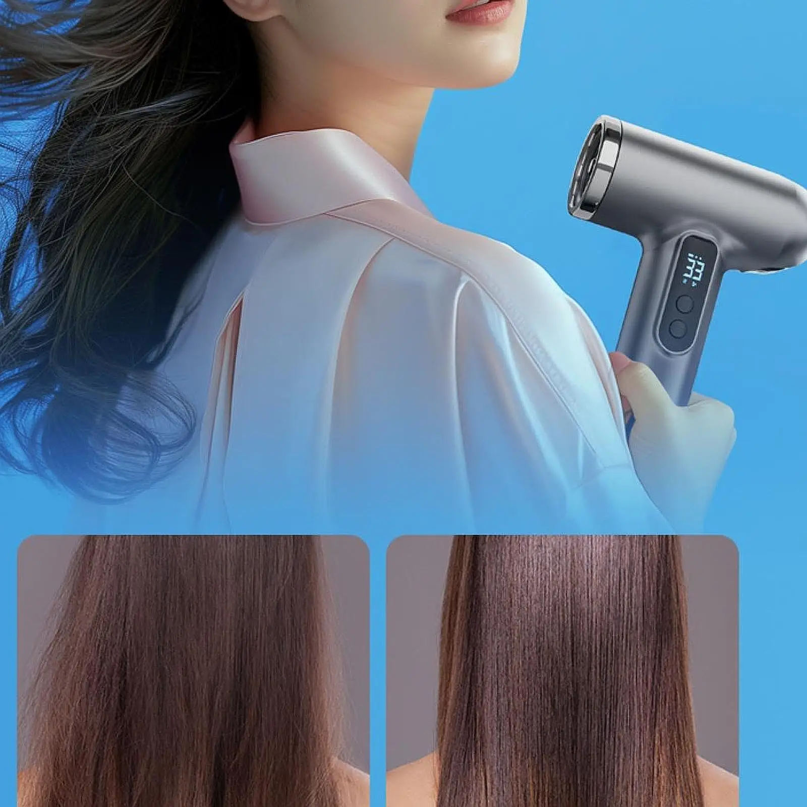 Turbofan-soplador de polvo para el cuidado del cabello, secador de pelo de secado rápido de 3 velocidades, plumero de aire para pintura artística de Hotel al aire libre, limpieza de ordenador de viaje