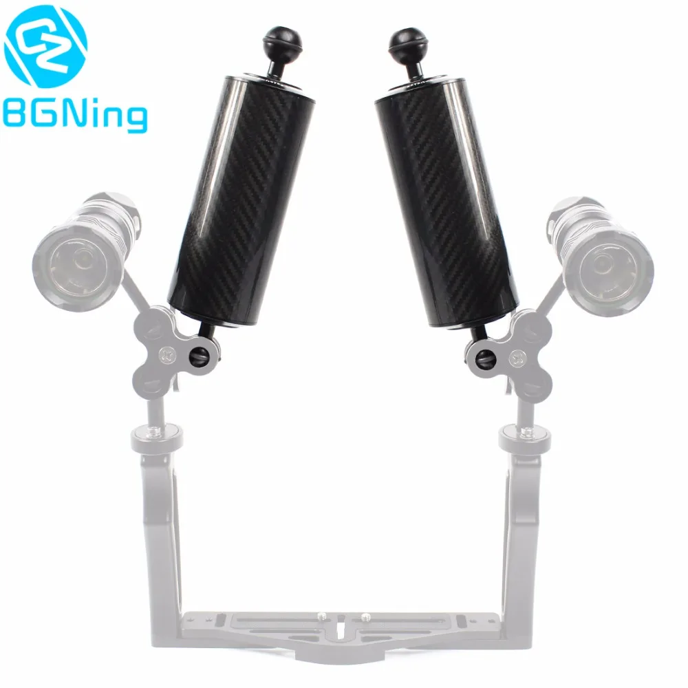 Carbon Fiber Extension Tray Arm Float Auftrieb Aquatic Arm Dual Ball SLR Kamera Tauchen für Gopro yi EKEN für DJI für OSMO Action – Detail 8