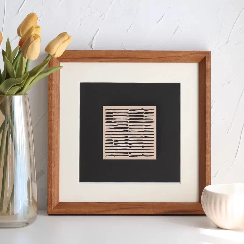 Square Solid Wood Picture Frame Decorative Various Styles Photo Frame Collection, Perfect for Art Display and Home Décor