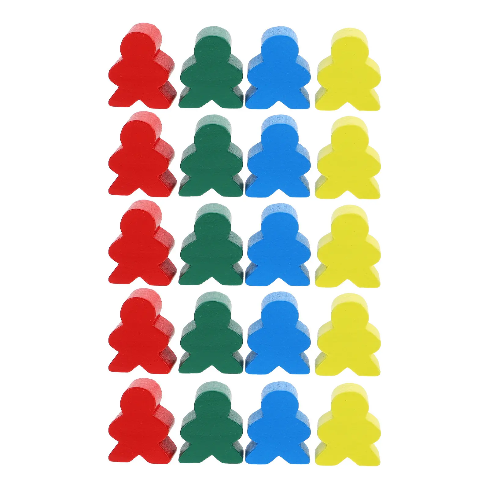 

40Pcs Human Shape Chess Pieces Wooden Flight Chess Chessman Board Game Educational Logic Puzzle Accessories Board Game Chessmen