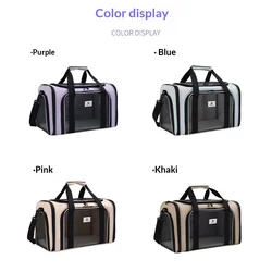 Bolso de transporte portátil para gatos y perros, transpirable
