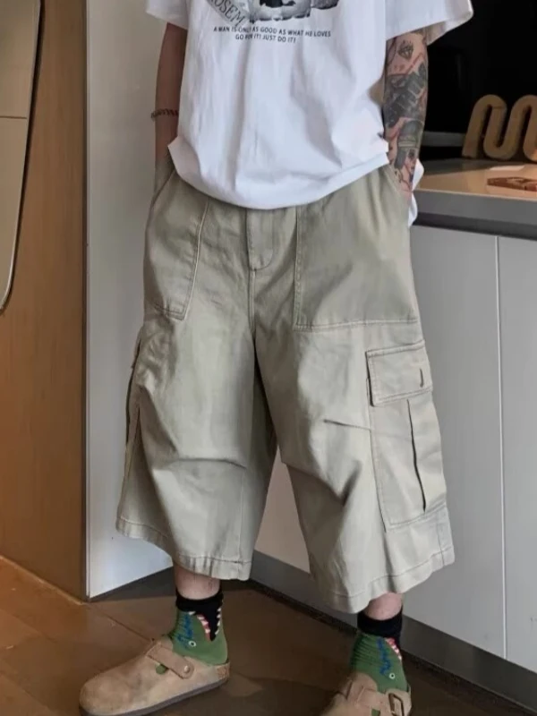 

Summer 2025 Men Women Casual American Retro Military Sle Workwear orts Seven-Foot Length Paratrooper Utili Pants