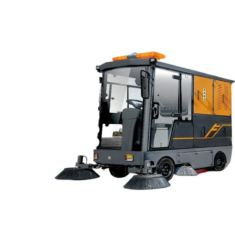 Electric sweeper, fully enclosed drive-on industrial automatic commercial factory workshop property sweeper