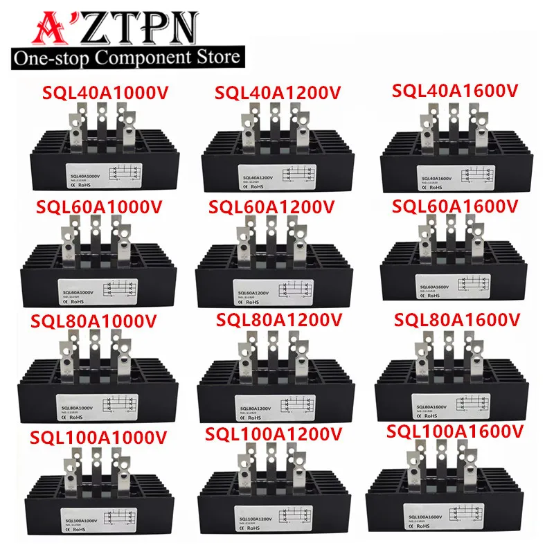 Single-phase bridge module QL100A 1600V  Three-phase bridge rectifier SQL100A 40A 60A 80A 100A 150A 1000V 1600V