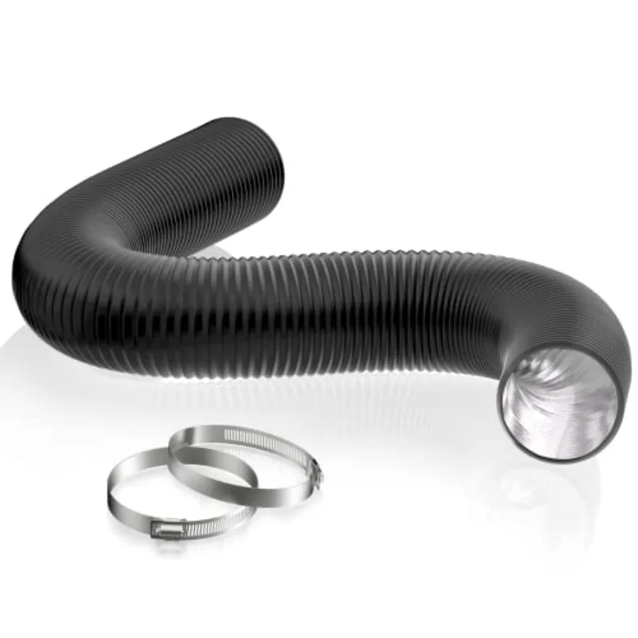 3 Inch Air Ducting, 16 Feet Flexible Aluminum Dryer Vent Hoe, Three Layer tecn Dryer Hoe with 2 p for HVAC Ventilan Heating Coo