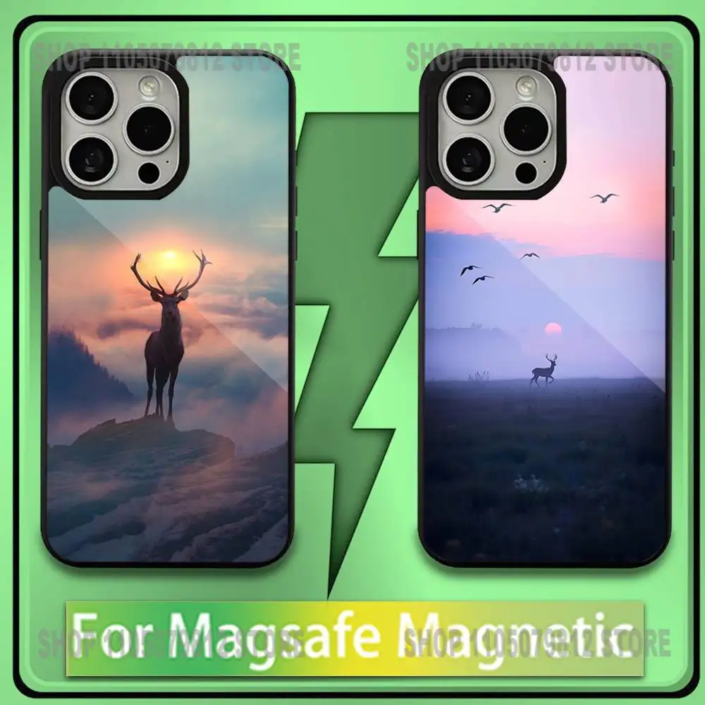 

Deer Hunting Camo For Phone Case For iPhone17,16,15,14,13,12,11,Plus,Pro,Max,Mini Soft Magesafe Magnetic Wireless Charge