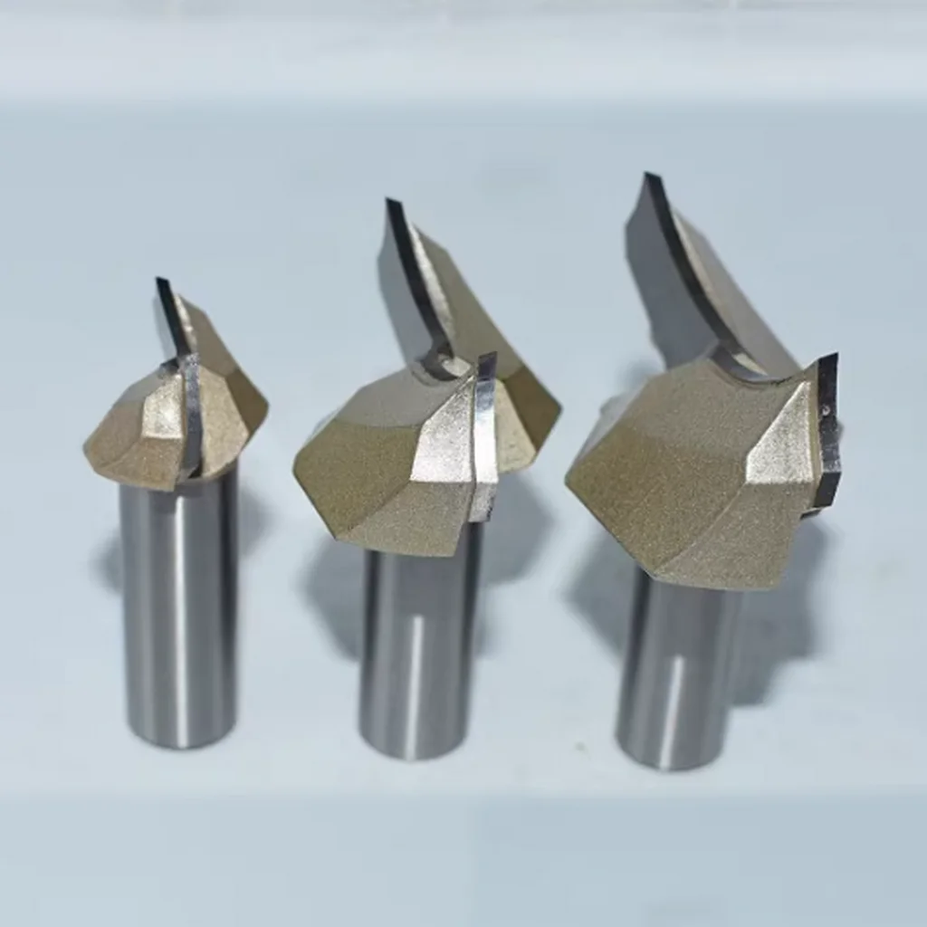 3PCS Ball Golden Round End Milling Cutters Tungsten Steel Hard Alloy Cutting Tools Solid Carbide Carving Woodwork Router Bits