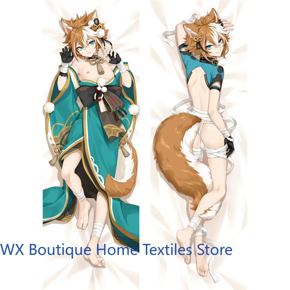 

Game Genshin Impact Gorou Cosplay Dakimakura Cushion Hing Full Body Case Pillow Cover