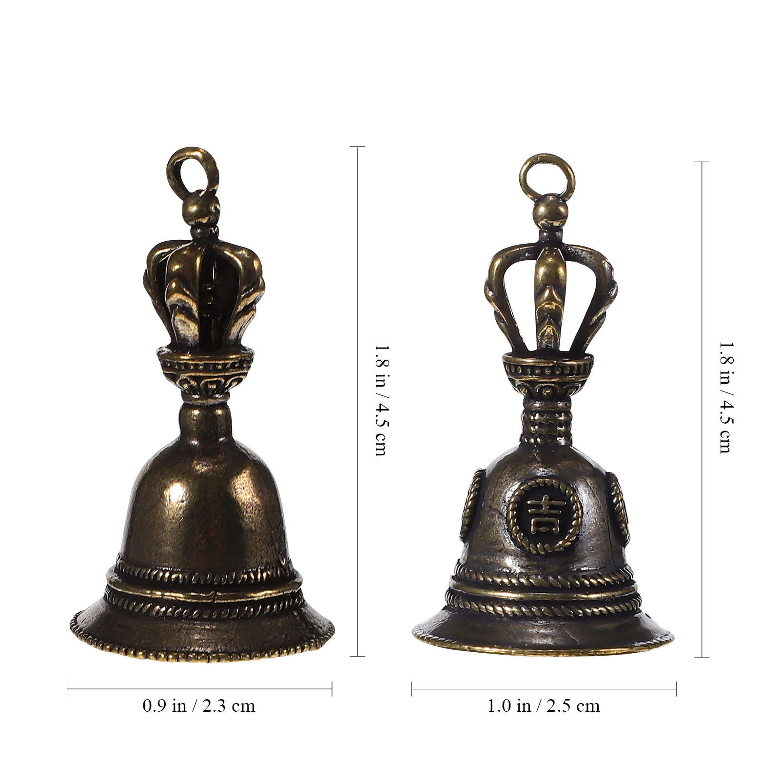 

2pcs H Bell Charms Brass Keychain Pendants DIY Jewelry Making Accessories Phone Decorations Hanging Bells Crafts Musical