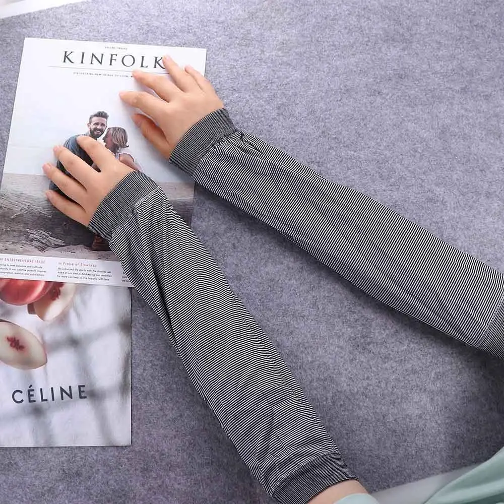 Coperture da corsa Protezione solare Guida Maniche lunghe per le donne Pesca Maniche rinfrescanti Scaldabraccia Maniche a righe Copri braccio