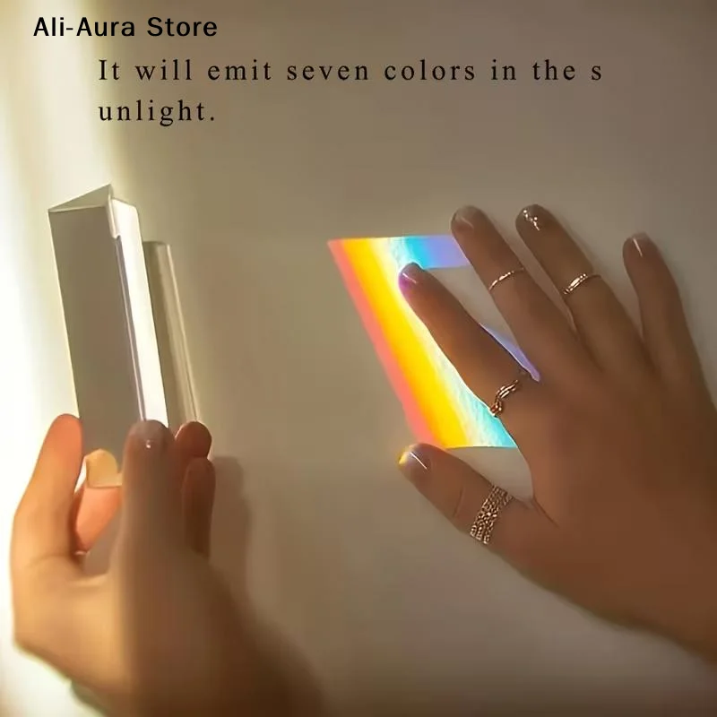 1Pc High-Quality Glass Prism - Dispersion & Spectrum Tool For Physics, Photography, Science, Ideal Gift For Students