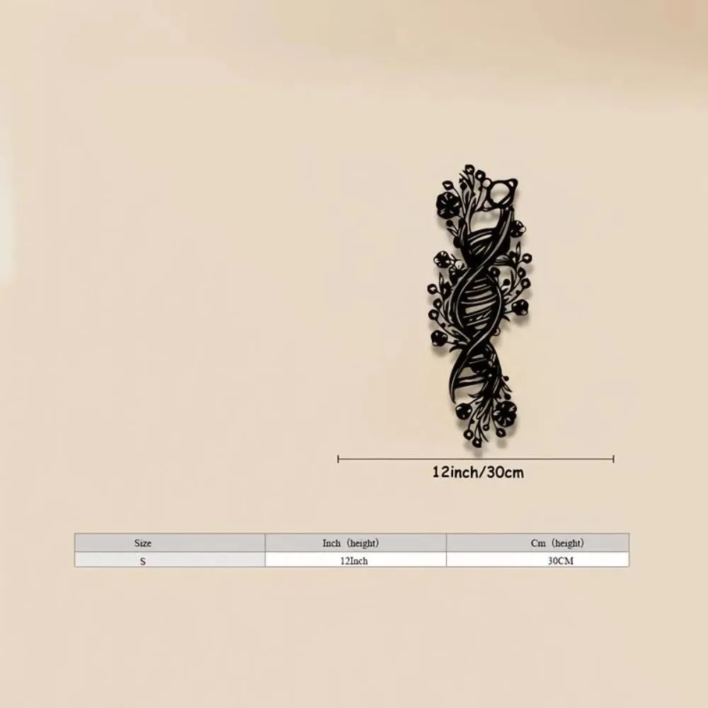 CIFBUY Iron Wall Art 3D DNA Molecule Waterproof Sculpture For Home Office Lab Hanging Decor Gift