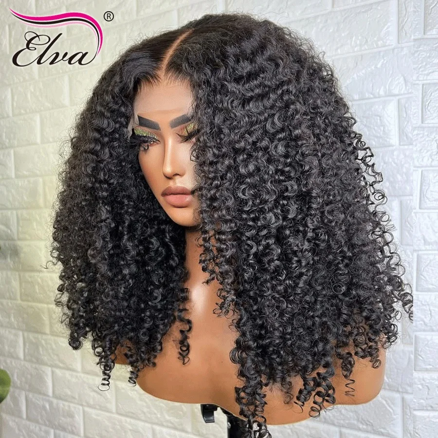 النخبة 4A كينكس مجعد 13x6 الدانتيل الشفاف الجبهة خصلات الشعر المستعار الإنسان للنساء عذراء البورمية غريب مجعد شعر مستعار أمامي قبل قطعها #5