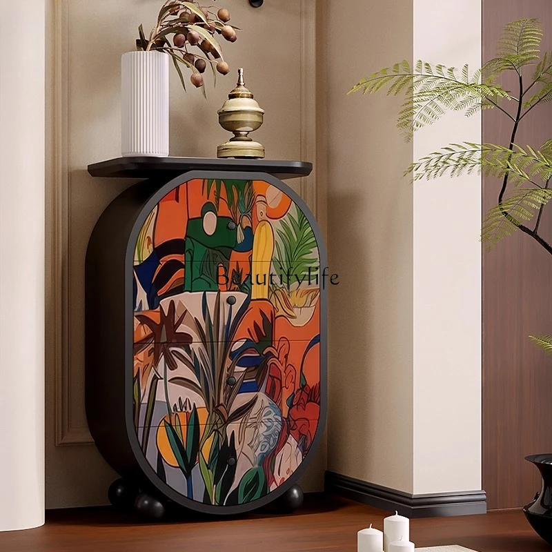 

Niche art high-end four-chest cabinet solid wood bedroom storage cabinet