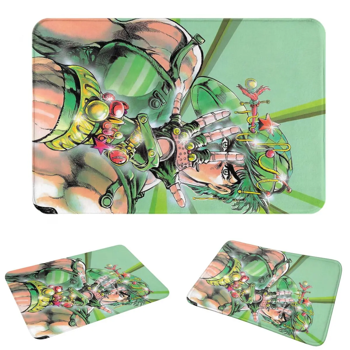 Jojo Bizarre Adventure Joseph Joestar Anti-slip Doormat Floor Mat Sand Scraping Carpet Rug for Kitchen Entrance Home Bedroom