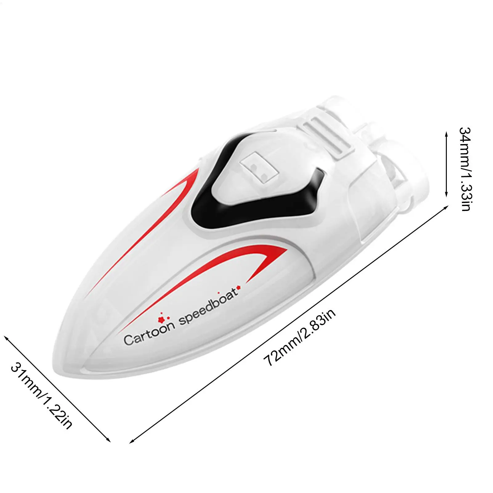 RC Boot Draagbare Speedboot Speelgoed 2,4 GHz Mini Stunt Onderzeeër Speelgoed Met Licht Voor Meer Zwembad Wastafel Bad Entertainment