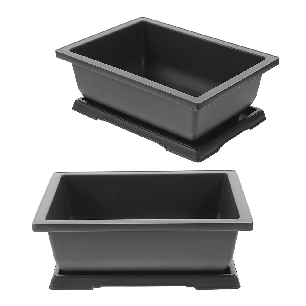 

Rectangular Succulent Planter Small Plastic Flower Pot Drainage Holes Indoor Outdoor Decorative Balcony Plant Container