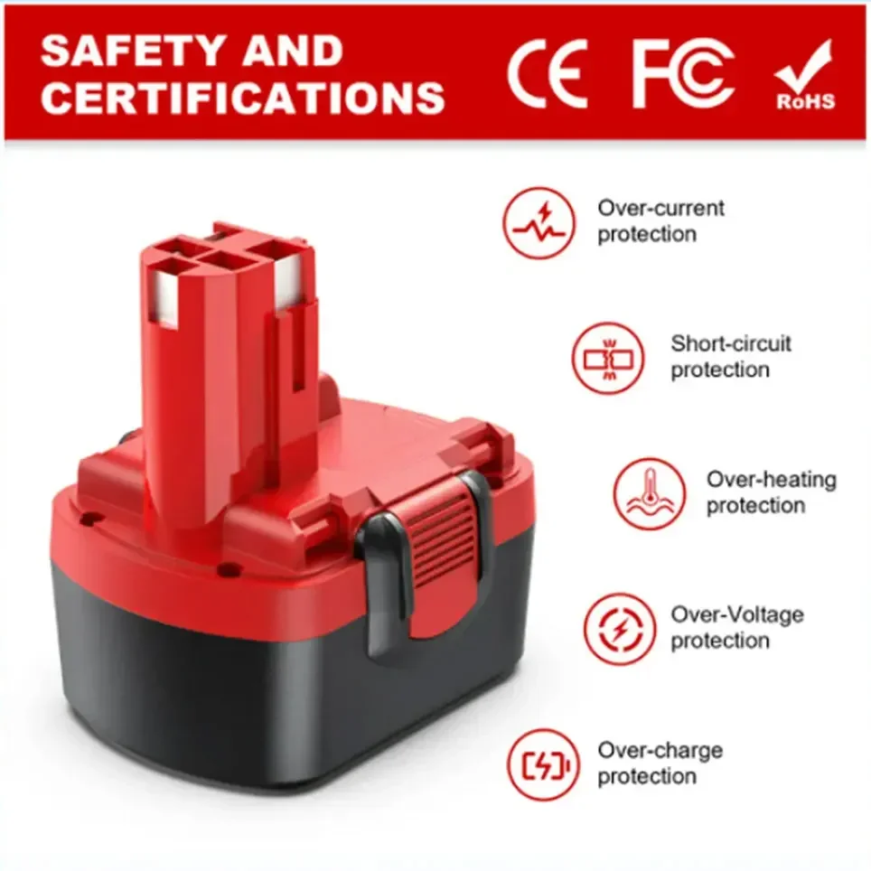 6.8Ah Ni-MH 14.4V Battery for Bosch BAT038 BAT040 BAT041 BAT140 BAT159 13614 2607335275 2607335533 2607335534 2607335711