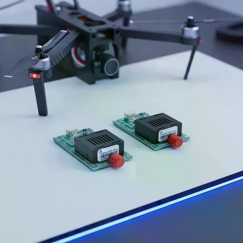Módulo Conversor TTL para Fibra Óptica, Transceptor Óptico de 25-100KM para Drone FPV 5.5-26V Porta FC