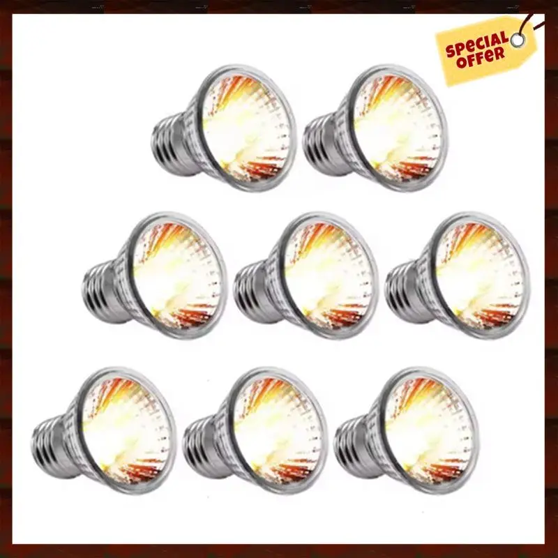 

24-часовая доставка, набор УФ-лампочек полного спектра (8 шт.) для рептилий UVA + UVB, змеиная черепаха, нагревательный светильник для домашних животных