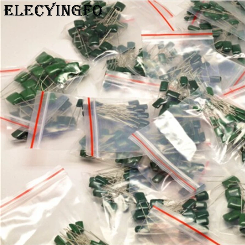 10 Value x10pcs capacitor 100V 2A102J to 2A104J 1nF to 100nF Polyester Film capacitor Assorted Kit