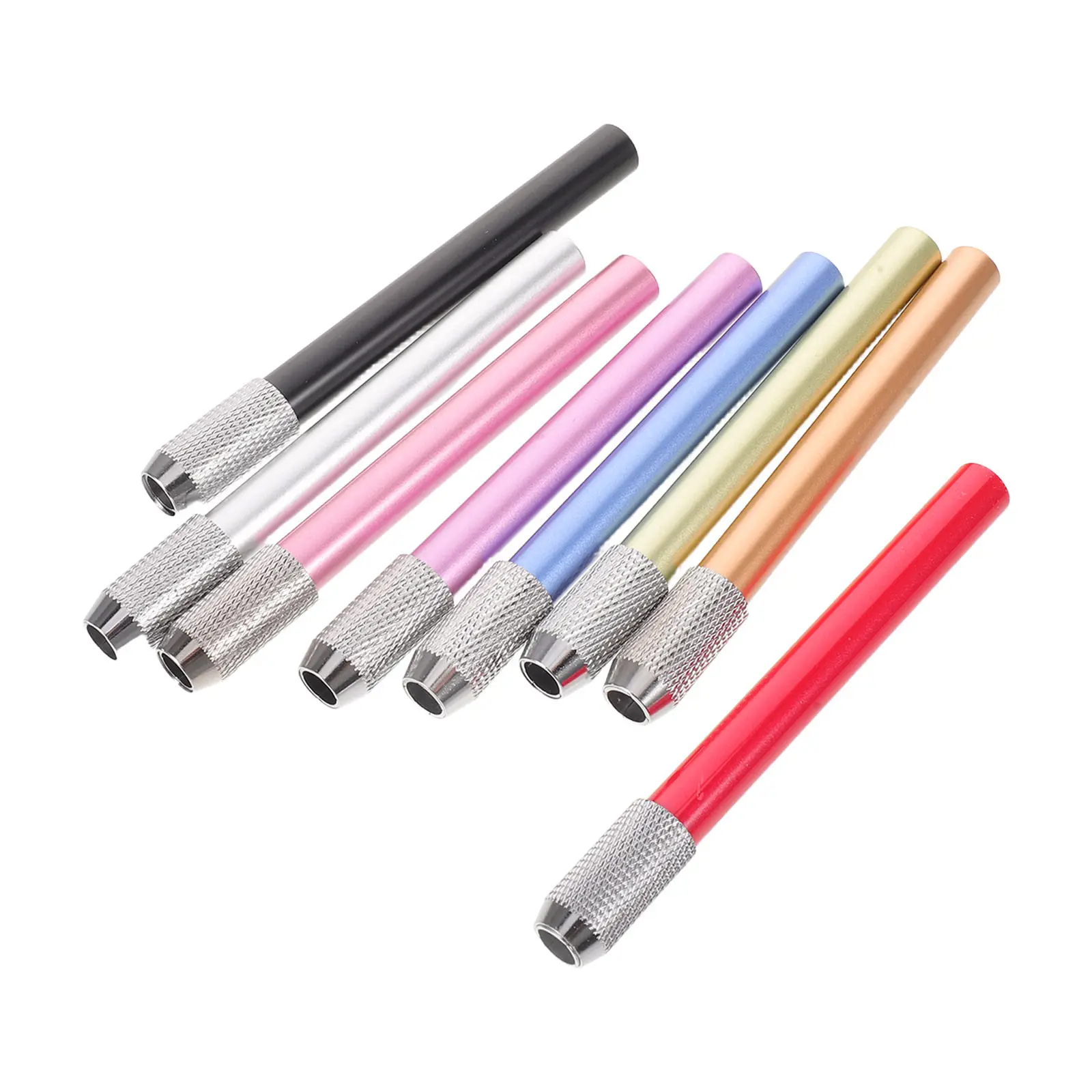 8Pcs Pencil Extender Sleeve Adjustable Plastic Pencil Lengthener for Short Colored Drawing Pencils Artists Students Office