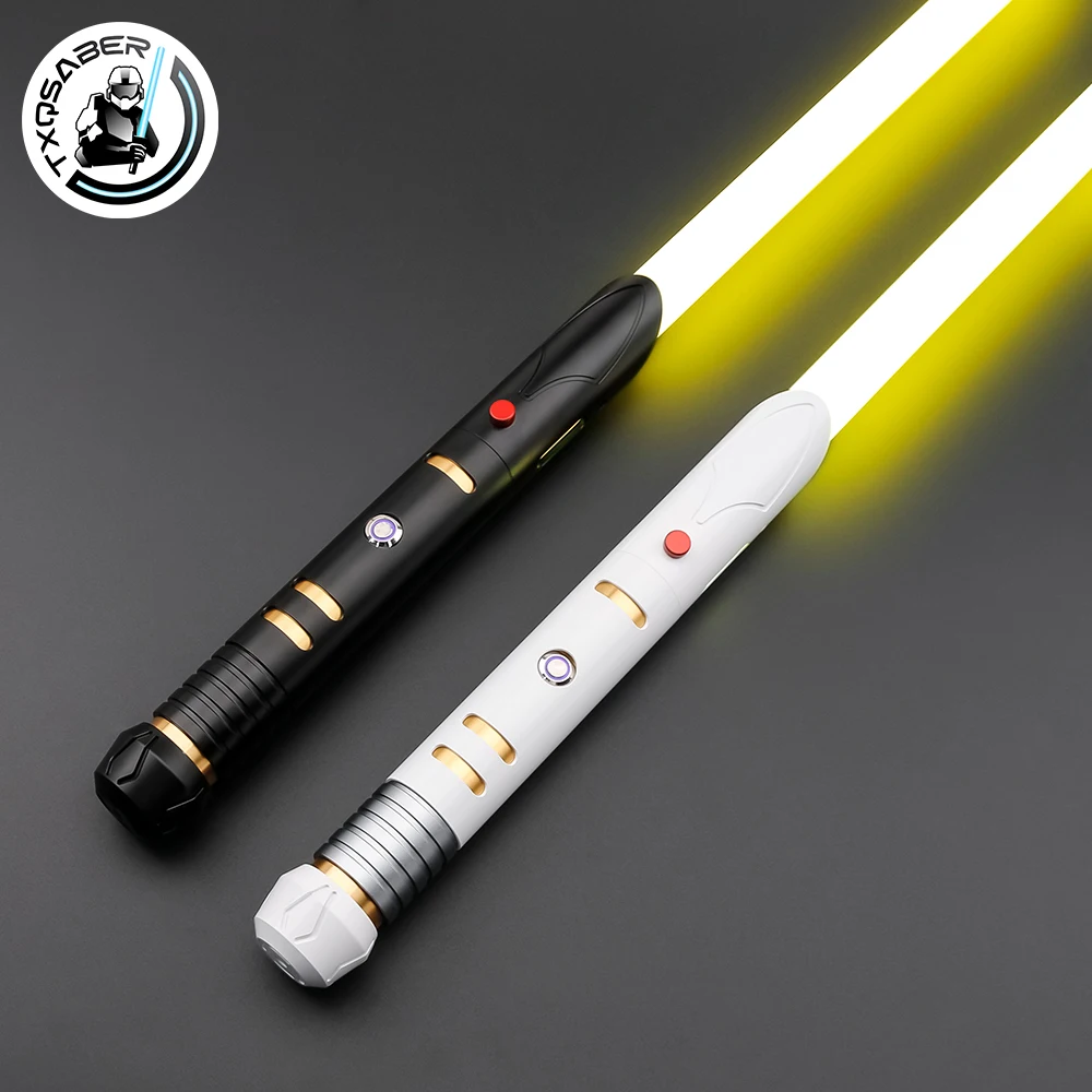 

TXQSABER Neo Pixel Lightsaber Pike Temple Guard Двойное лезвие Smooth Swing App Control Лазерный меч Металлическая ручка Игрушки для косплея джедаев