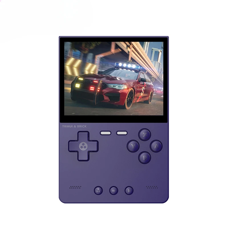 A Trimui Brick Handheld Game Console 3.2'' IPS Screen Linux System Trimui UI Metal Back Panel Key LED Lighting Gaming Console