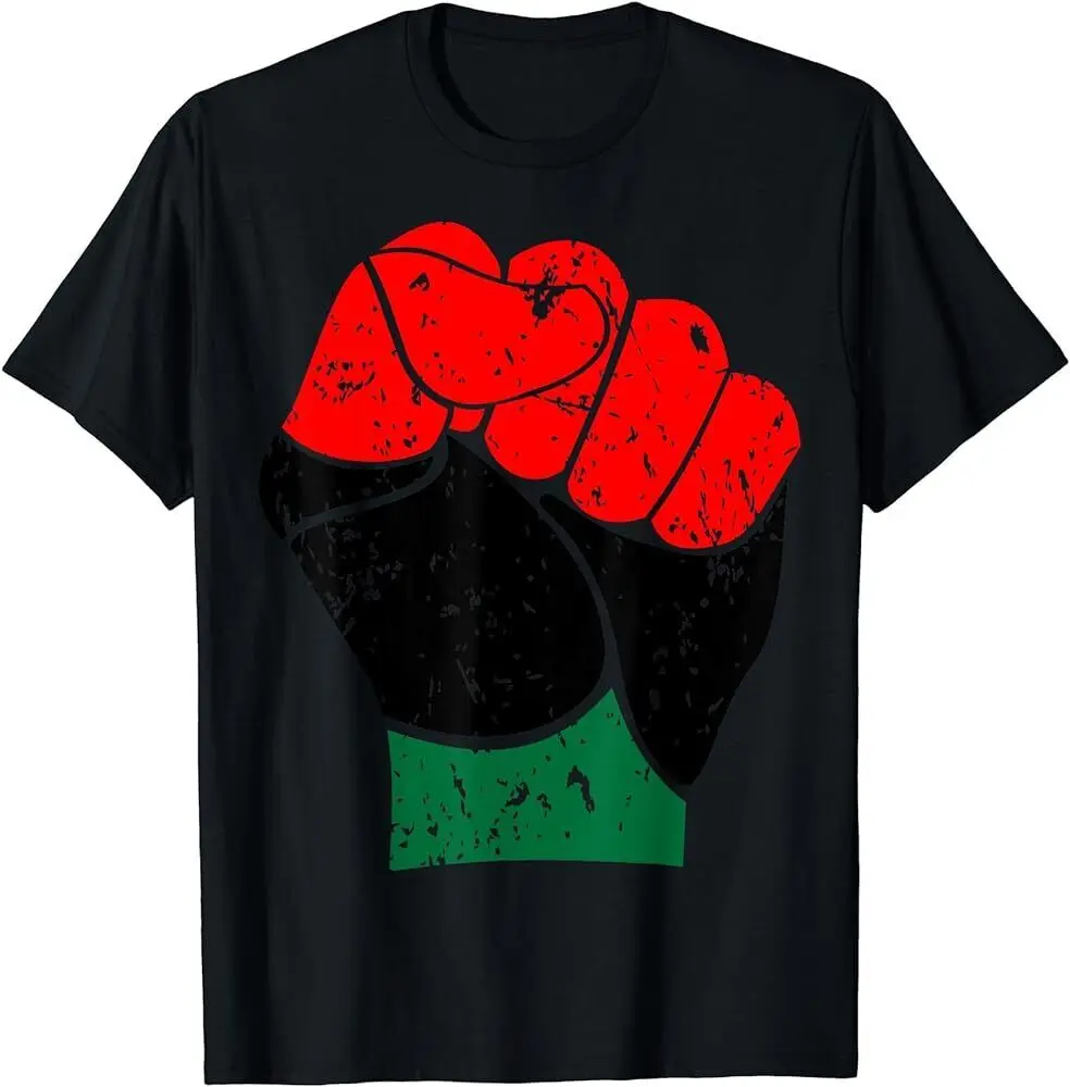 Футболка Black History Red Black and Green Pride Fist