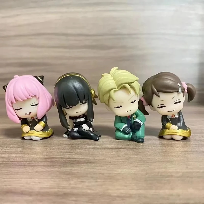 Kawaii Anime Spyxfamily Figures Loid Forger Statue Anya Yor Forger Sleeping Action Figurine Decoration Desk Accessories Gifts