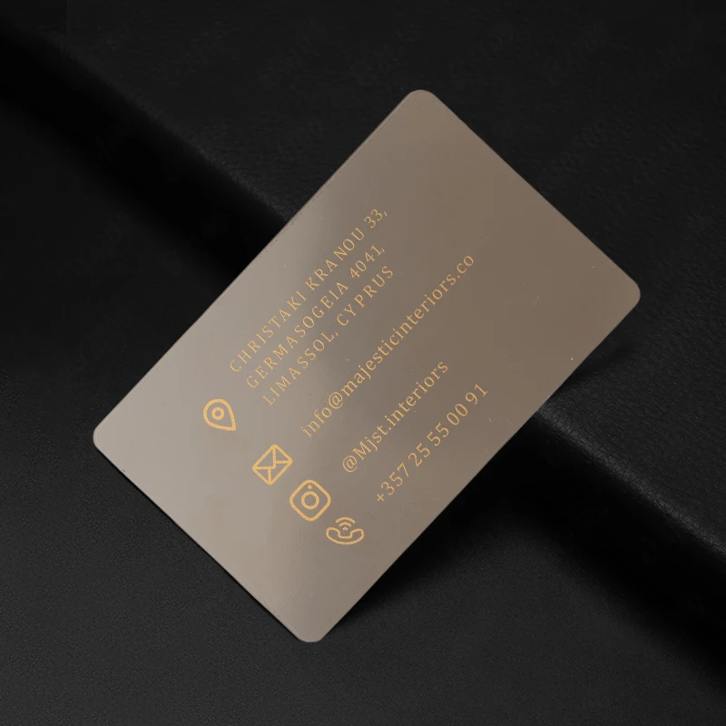 Customized query Customized Logo Business Metal Cards Credit Card Shaped Business Gift Nfc Chip Metal Visiting Card For Laser En