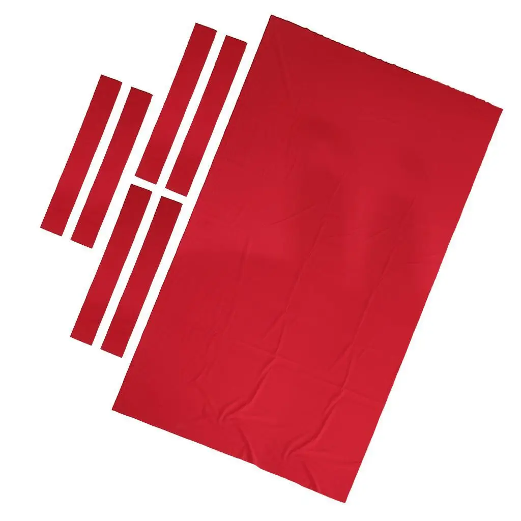 

8ft/7ft Billiard Pool Table Cloth Snooker Felt Cushion Replacement 7ft Red