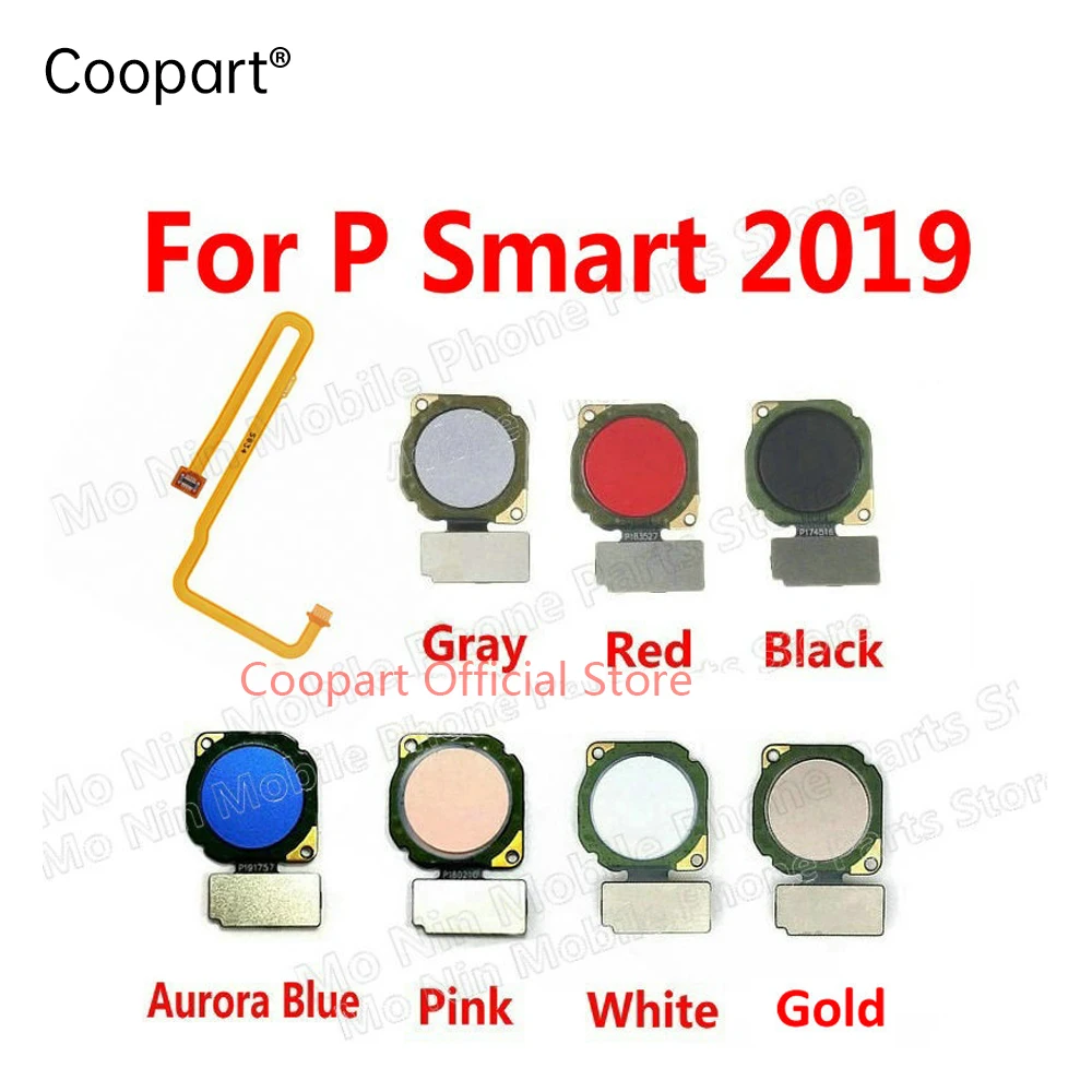 For Huawei P Smart 2019 Touch ID Fingerprint Sensor Scanner Connector Home Return Button Key Flex Cable