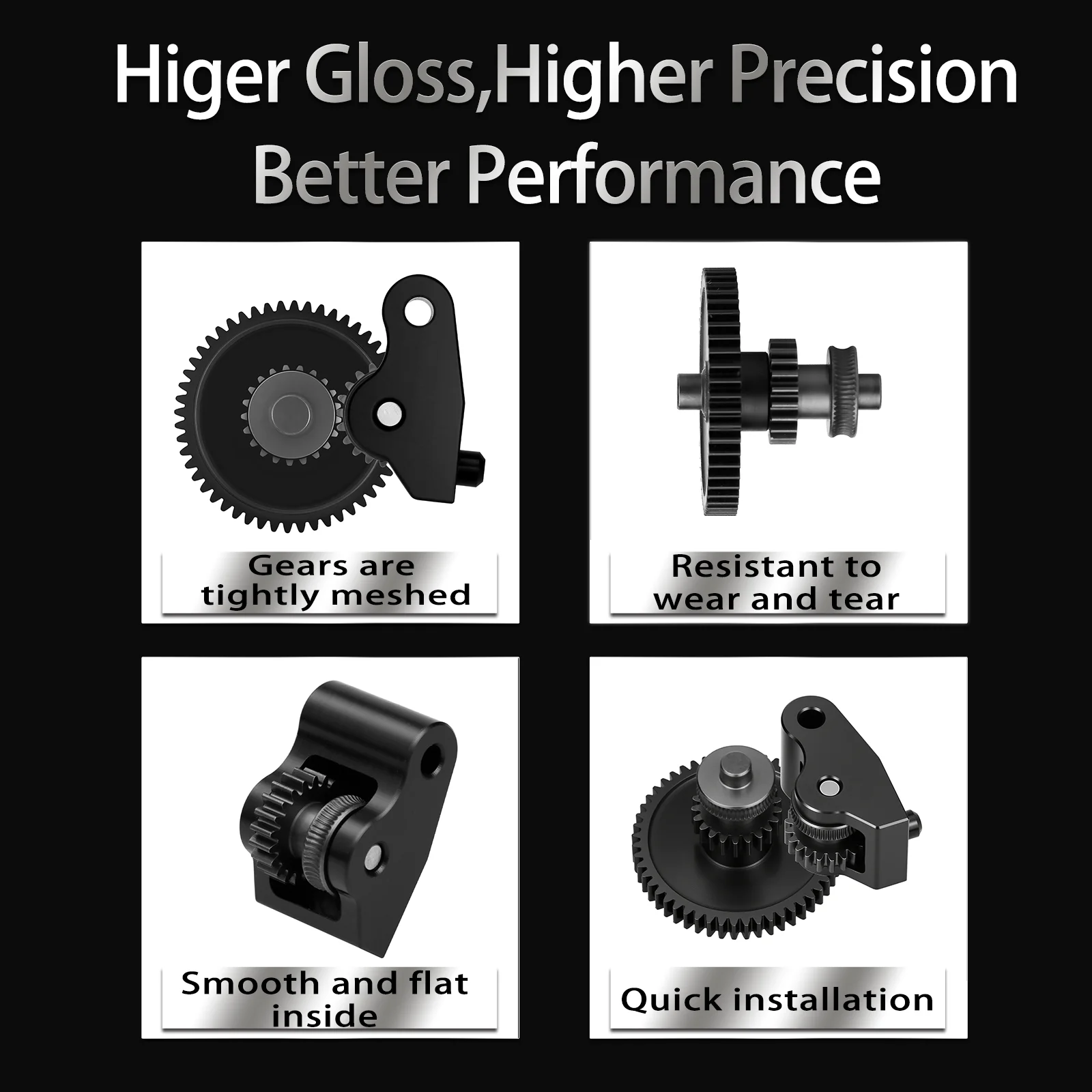 Engranaje extrusor para Elegoo Centauri, cabezal de extrusión integrado de acero endurecido, resistente al desgaste, alta dureza para Centauri Carbon