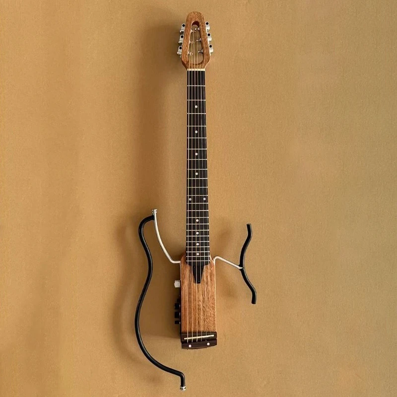 

Бесшумная гитара с 22 ладами, 6 струн, для взрослых, из красного дерева, с закрытыми колками, фолк-гитара, портативный набор для путешествий, для начинающих