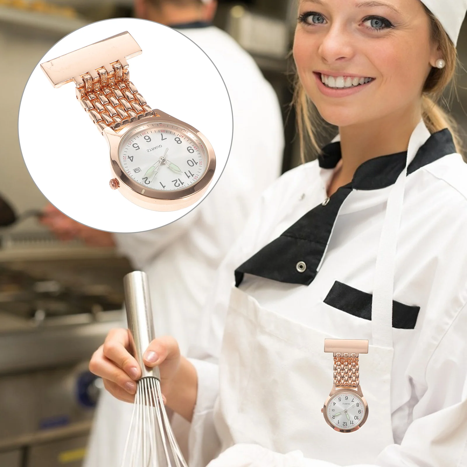 

Hanging Nurse Digital Display Electronic Pocket Watch Led Alarm Clock Portable Alloy Medical Timepiece Hospital