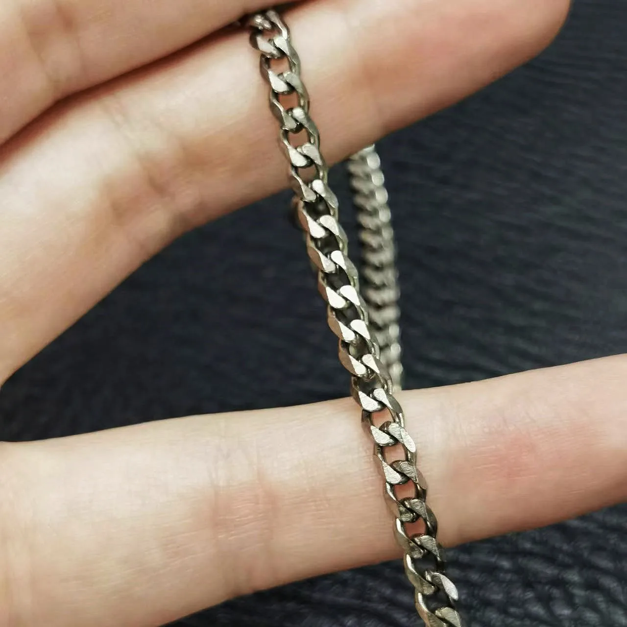 Light Weight 4MM Titanium Chain Necklace For Mens Fashion Jewelry