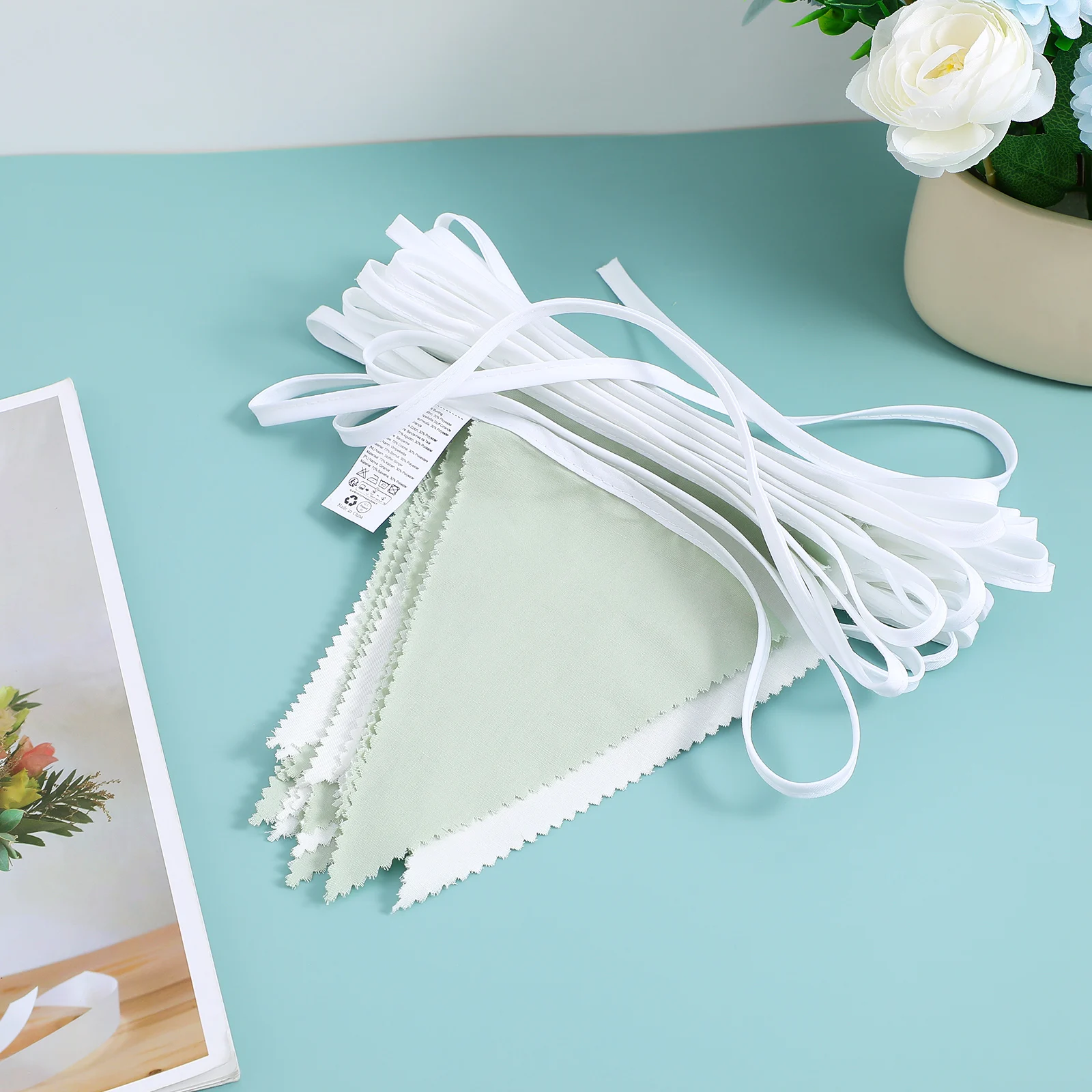 

42 Pcs Birthday Flag Festival Flags Decoration Decorative The Sign Hanging Banner Cotton Party Child
