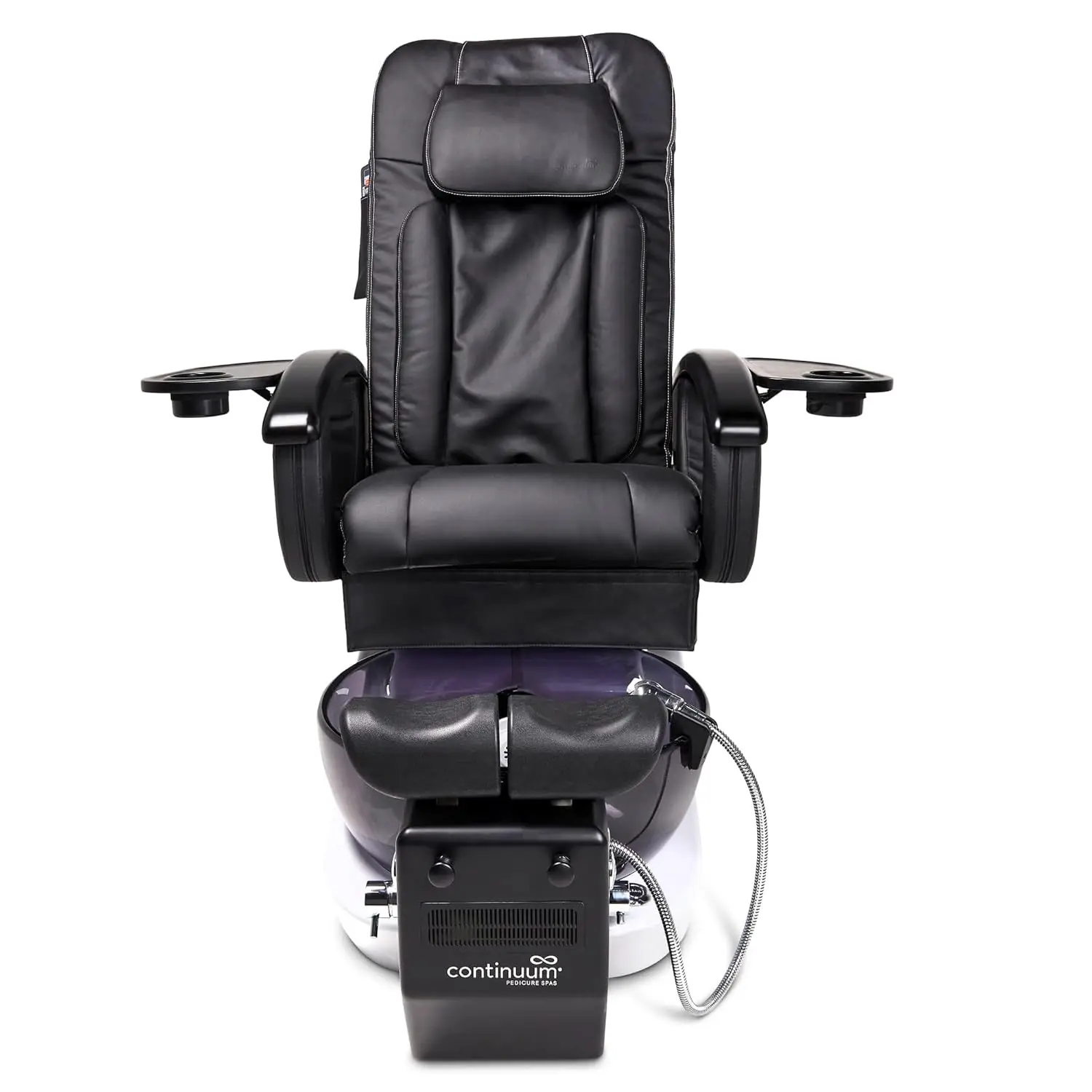 Pedicure Spa Chair Le Rêve Ve - Fully Electric Adjustable Chair, Pipeless, Magnetic Jet System, Ce/Ul Listed,Black, Smoke Bowl,