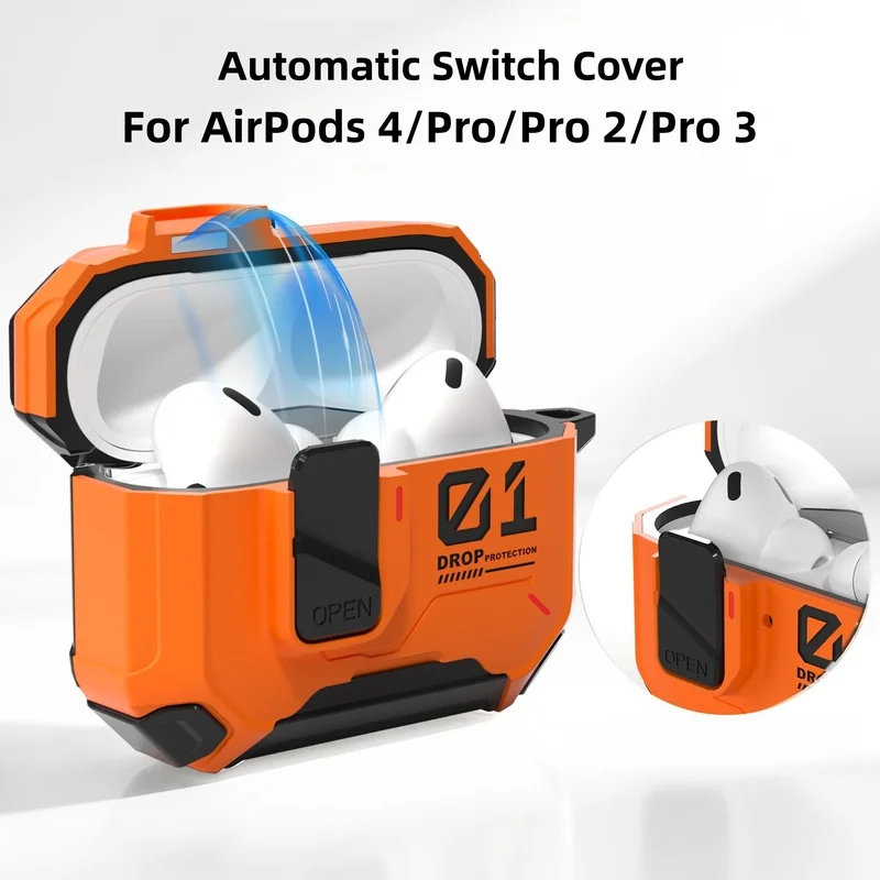 2026 New For AirPods Pro 3 Protective Case Full Body Shockproof Case Automatic Switch For AirPods4 Pro Pro2 Pro 3 Magsafe Cases