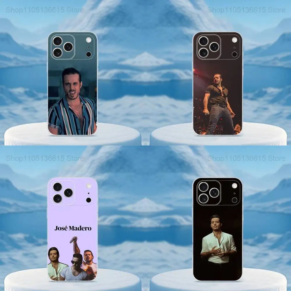 

Singer J-Jose M-Madero Phone Case For iPhone 16,15,14,13,12,11,17 Pro,Max,Plus,X,XS,XR,SE,Mini Transparent Soft Cover