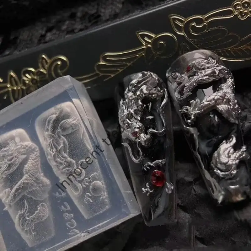 

3XUA Dragon/Snake Shaped Art Molds DIY Carving Mold Accessories