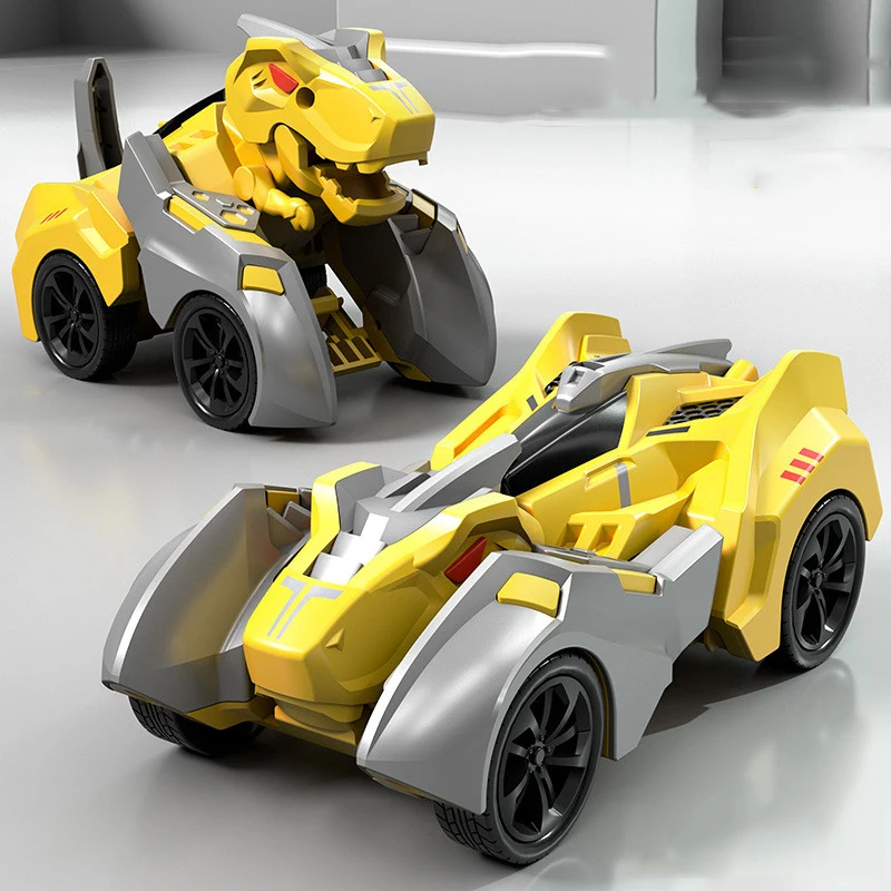 Coche Transformable En Dinosaurio – 2 Piezas Con Mecanismo De Inercia – De Coche A Dinosaurio Y Viceversa – Juguete Resistente Sin Pilas – Regalo Para Niños