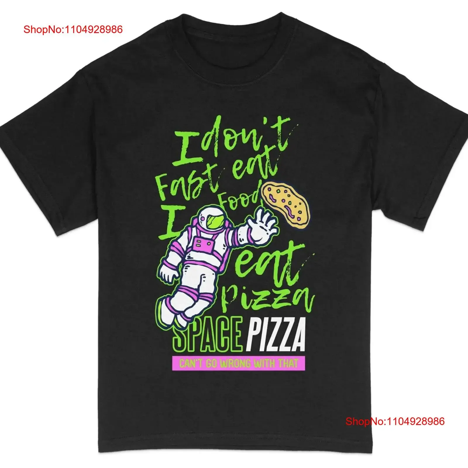 

Funny Astronaut Pizza T Shirt Space Themed Casual Quirky Lover Idea Foodie Apparel vintage Washed Versatile streetwear