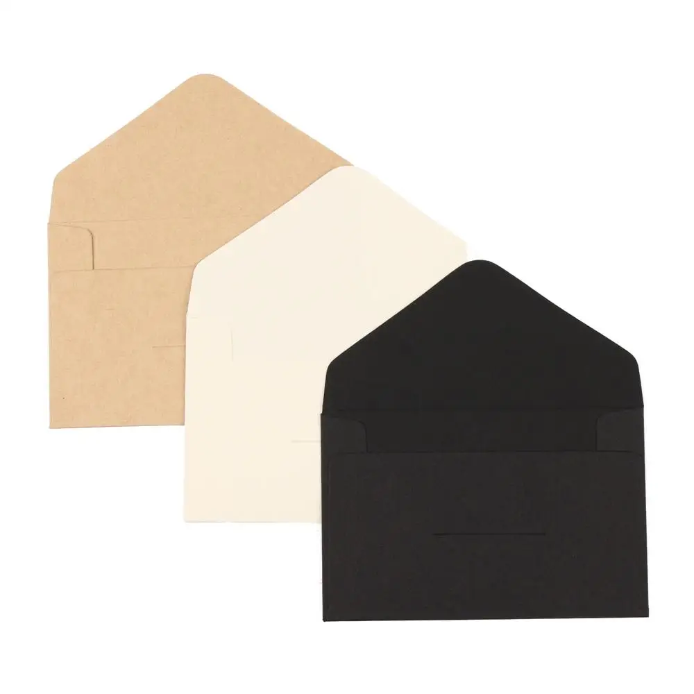 20 Pcs/Set Business Gift Office Supplies Mini Series Stationery Western Envelope Business Card Storage Kraft Paper Paper Mailer