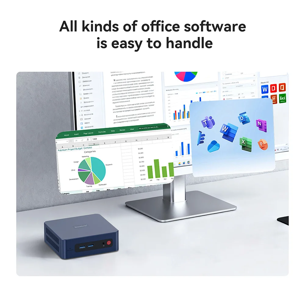 Belink SER3 Mini PC AMD Ryzen 3 3200U DDR4 16GB M.2 SSD 500GB WiFi5 BT5.0 RJ45 1000M 2.5inch SATA HDD Desktop Office Computer